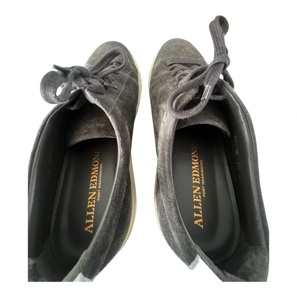 Allen Edmonds Shoes Canal Court Port Washington Sneakers Gray Suede Men Size 10